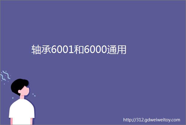 轴承6001和6000通用